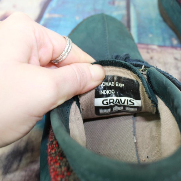 Gravis Nomad Exp Indigo Suede Leather Wool Laces Chukka Boots Size 7.5 - Picture 8 of 9